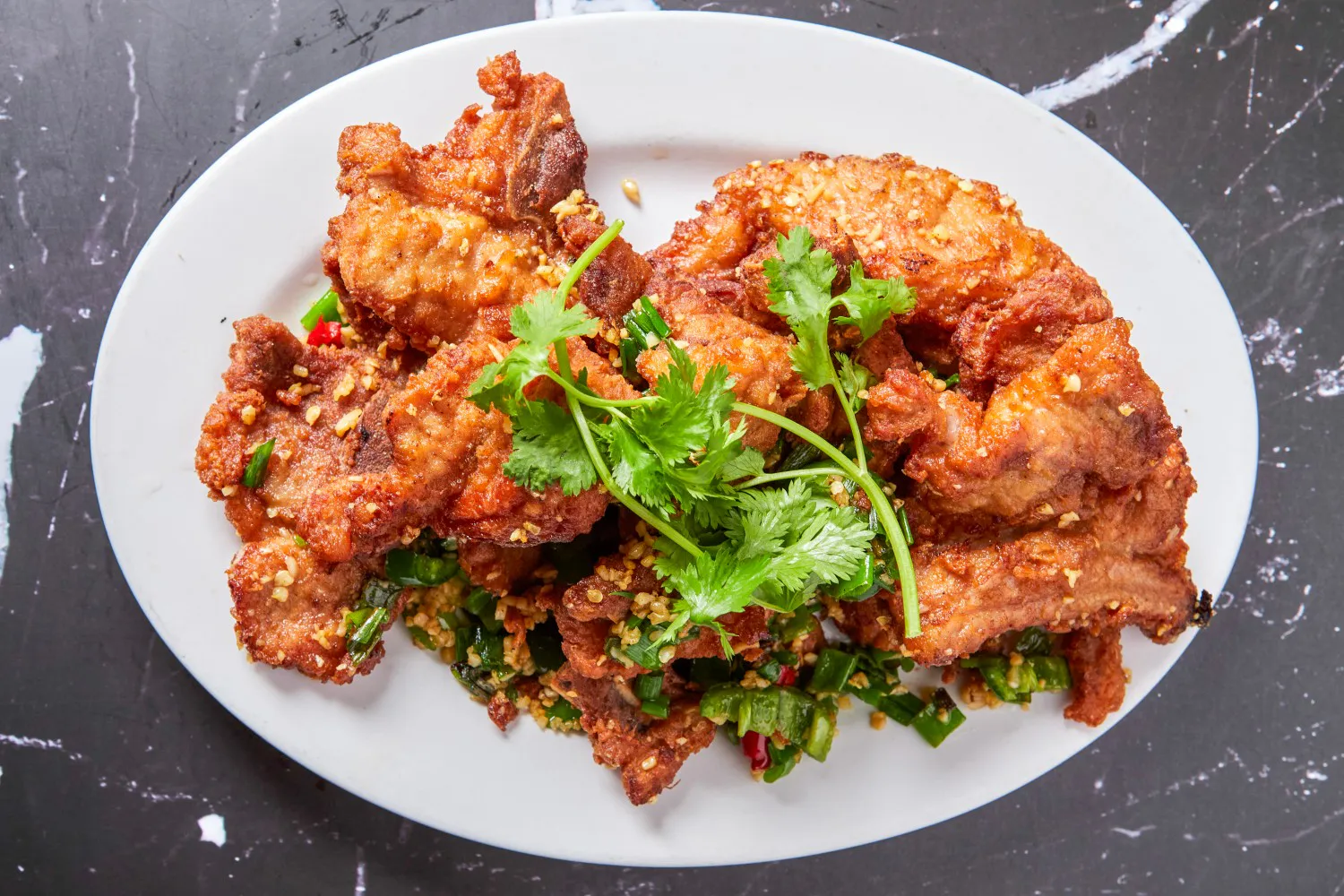 crispy pork chop with spicy salt at Super Wok Chinese Restaurant in Tarzana