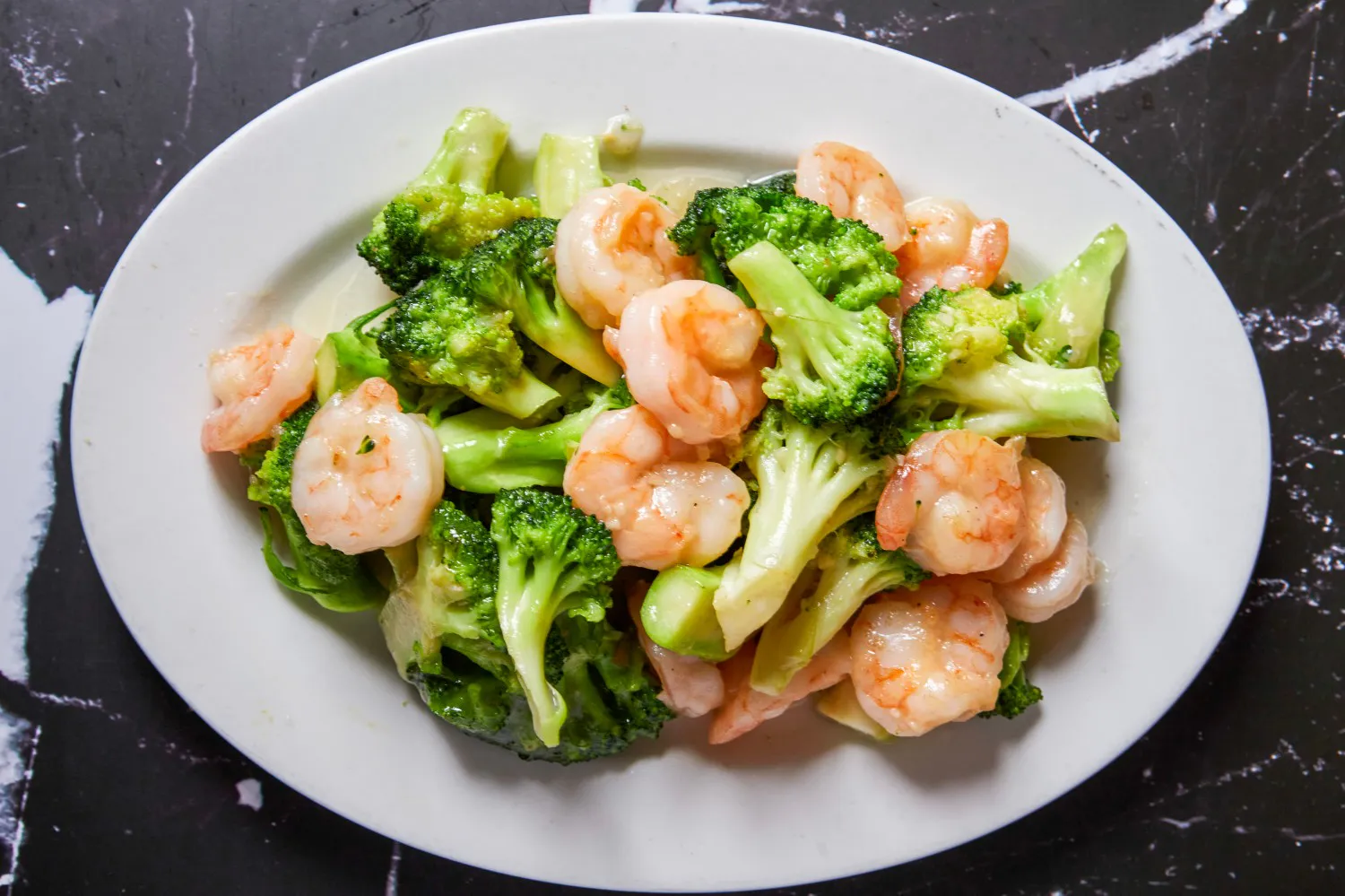 shrimp with broccoli at Super Wok Chinese Restaurant in Tarzana