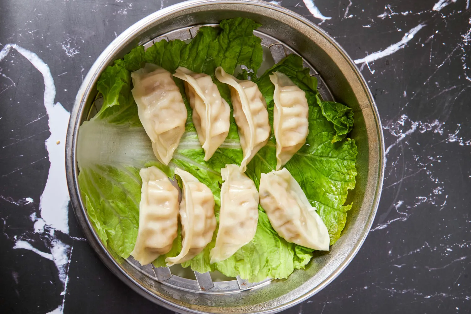 steamed dumplings at Super Wok Chinese Restaurant in Tarzana