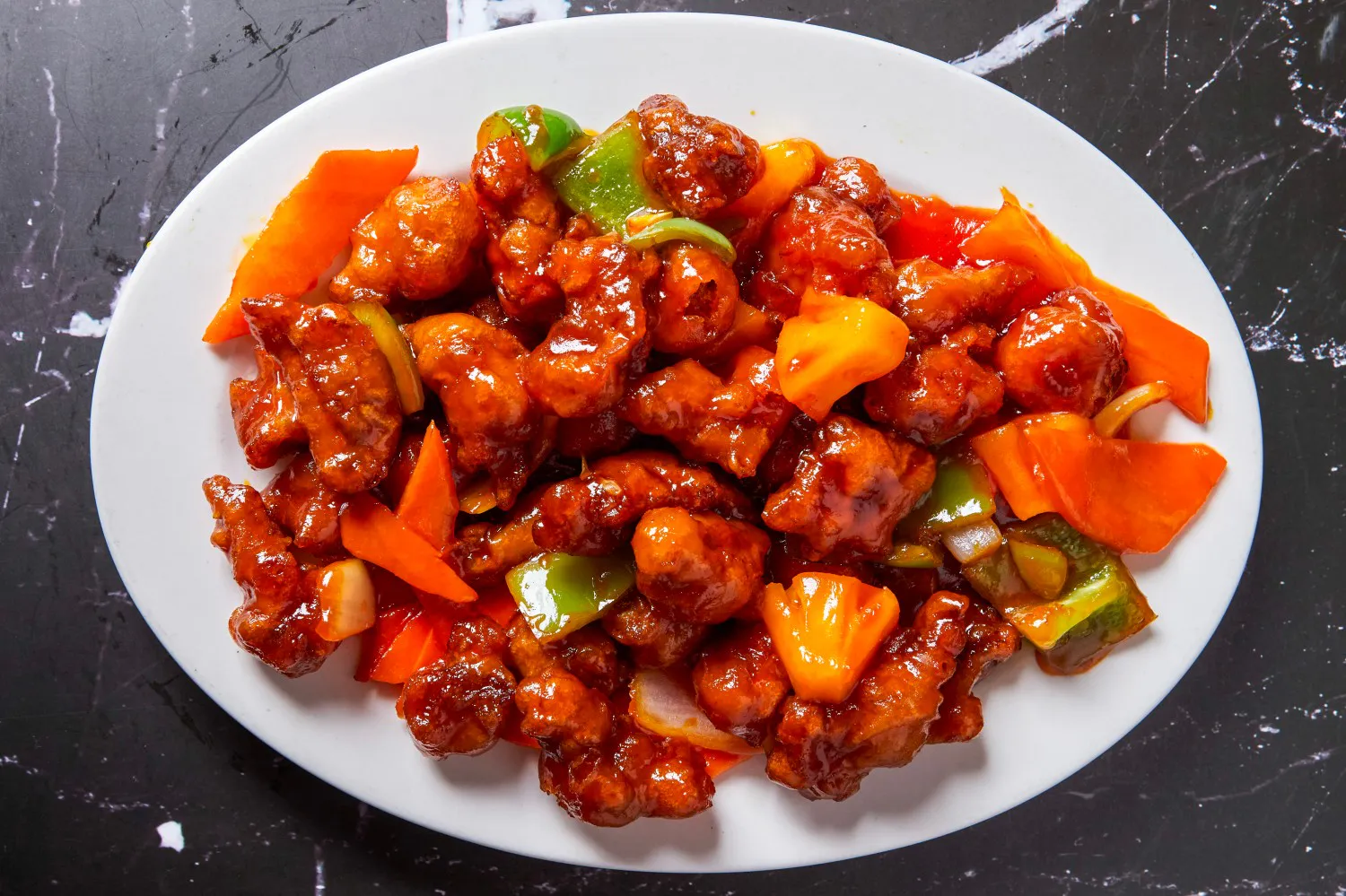 sweet and sour pork at Super Wok Chinese Restaurant in Tarzana